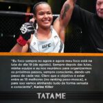 Karine Silva Instagram - EM BUSCA DO RANKING! Aos 29 anos, a peso-mosca Karine Killer (@karine_killer_ufc) “chegou chegando” ao @UFC, em junho do ano passado, oriunda do Contender Series. Até o momento, a brasileira tem duas lutas e duas vitórias por finalização na organização, ambas no primeiro round. Ela retorna ao octógono no próximo dia 19 de agosto, quando irá enfrentar a ucraniana Maryna Moroz pelo card do UFC 292, em Boston (EUA). À TATAME, Karine projetou o combate e falou sobre sua ambição de vencer pela terceira vez seguida, ingressando no ranking dos moscas feminino do Ultimate; confira E bora em busca desse triunfo, Karine! Oss Oferecimento: 📍USA HEMP BRASIL @usahempbrasil 🖥 www.tatame.com.br #MMA #JiuJitsu #BJJ #UFC #TATAME #USAHempBrasil