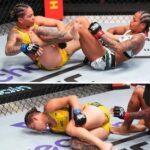 Karine Silva Instagram - Wow! Karine Silva le ganó por sumisión en el primer round a Ketlen Souza en UFC VEGAS 74. Y obtuvo su séptima victoria consecutiva,felicitaciones @karine_killer_ufc Espero que no sea una lesión grave de @ketlenesquentadinhaofc 🙏 SIGANME Y DALE LIKE, PARA MÁS CONTENIDOS, META 2000 SEGUIDORES: @adicto_al_ufc #ufcvegas74 #ufcfightnight #kaikarafrance #amiralbazi #ufcapex #ufc #ufcespañol #ufcbrasil #ufceurope #ufcrussia #mma #mmaenespañol #alexcaceres #danielpineda #jessebutler #jimmiller #victoraltamirano #timelliott #karinesilva #ketlensouza #abubakarnurmagomedov #ufcvegas75 #ufcvegas76 #ufc289 #ufc290 #ufc291 #karinesilva #ketlensouza #flyweight #womanfight #submission #juijitsu UFC APEX