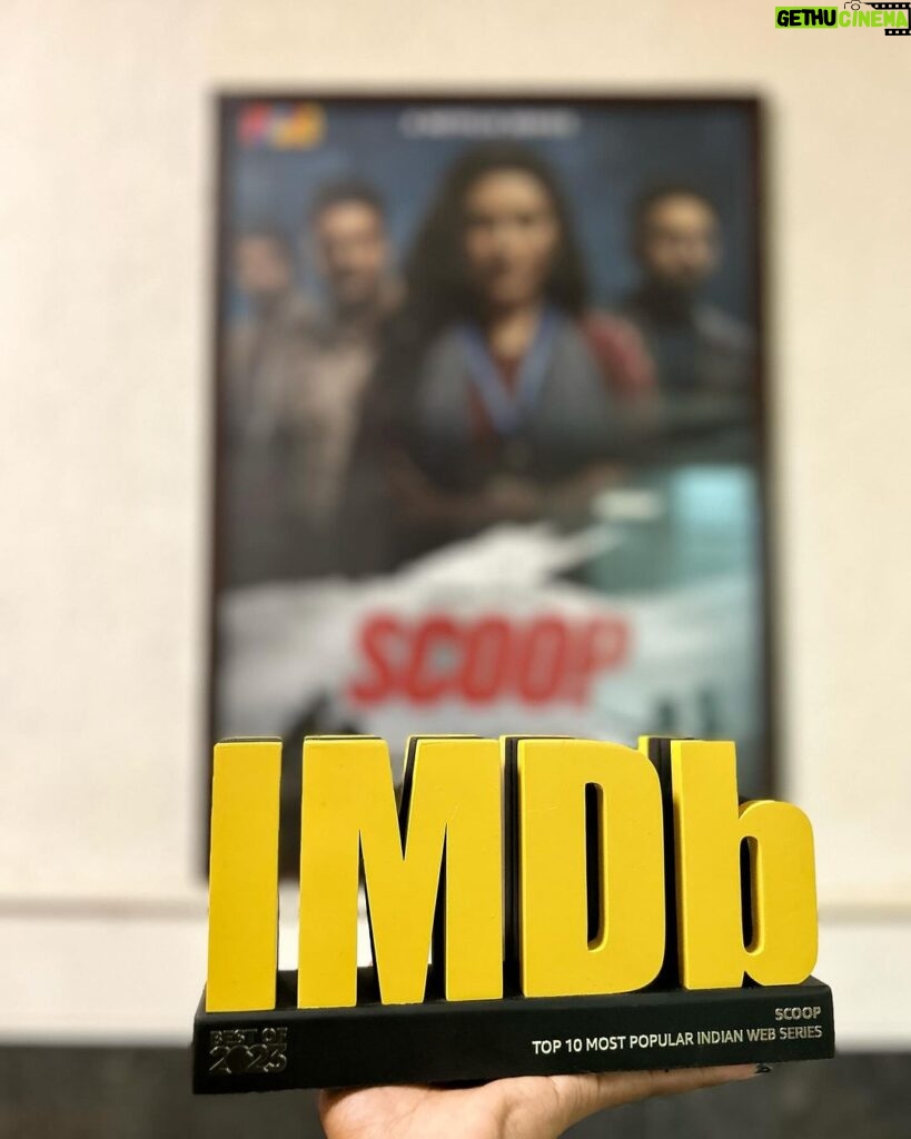 Karishma Tanna Instagram - 🌟 Exciting News from @matchboxshots! 🌟 We're ecstatic to share that our series "Scoop" is now one of the IMDb Top 10 Most Popular Indian Web Series of 2023! This honor is as much yours as it is ours. 🎉 Your love and support have been our driving force, leading us to this incredible milestone. A heartfelt thank you to each one of you! 🙏 Big cheers to our amazing team and, of course, to our wonderful fans. This journey has been extraordinary, and it’s just the beginning! 🚀 Share your favorite "Scoop" moments and tag us @matchboxshots and @IMDb_in on Instagram. Let's make some noise and celebrate this achievement together! 🥳 #MatchboxShots #ScoopSeries #IMDbTop10 #FanLove #TogetherWeRock