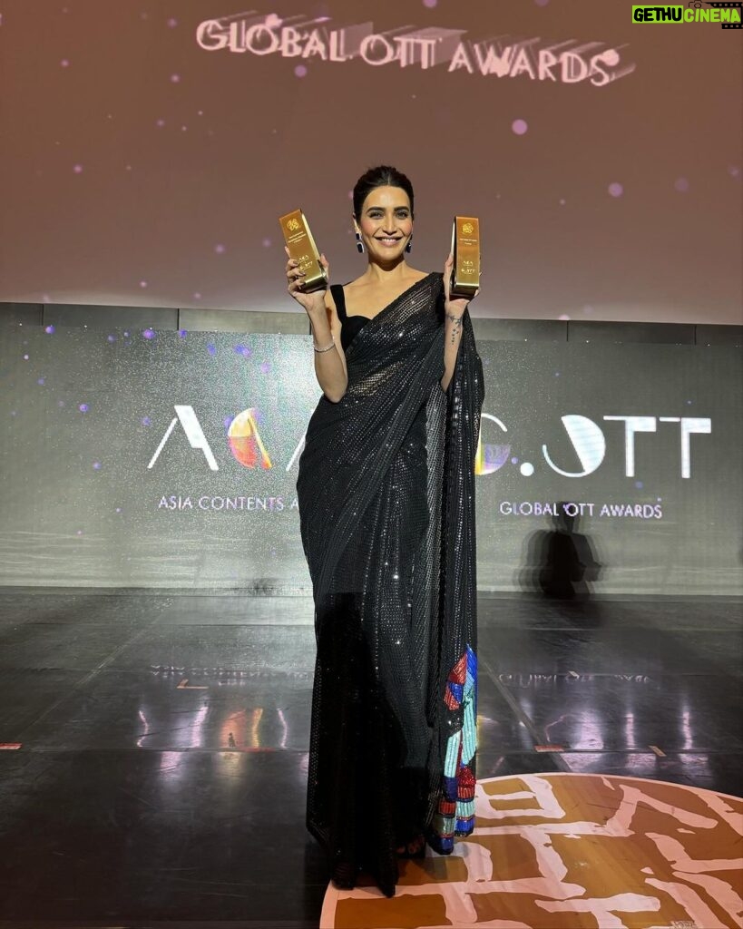 Karishma Tanna Instagram - And we Bring it Home 🇮🇳 I am absolutely thrilled to share with you all that our #series #Scoop #scooponnetflix has won 2 awards for Best Asian Series and Best Lead Actress on @netflix_in at the @busanfilmfest @aca_g.ott2023 To be nominated here was a huge honour and to win in both the categories is just overwhelming. So much gratitude in our hearts. Special Thanku to my director , @hansalmehta ❤️🙏 Thanku @castingchhabra Thank you to the entire team, team @matchboxshots and team @netflix_in for this. Thank you @monika_shergill @tanyabami and the entire NF team for backing us the way you have. Thank you @jignavora21 for letting us bare a piece of your heart to the world. God bless you! Official post to follow soon! @netflix_in @karishmaktanna @mohdzeeshanayyub @inayatsood @devenbhojani.official @bawejastudios @prosenstar @tanmaydhanania @tannishtha_c @malhar028 @rasika_agashe @thespianace @tejukolhapure @ishitta.arun @iradubey @avazkhan701 @shikhatalsania @ravimahashabde @matchboxshots @sanjayroutraymatchbox @saritagpatil @Mrunmayeelagoo #MiratTrivedi @anusinghc @karanvyas11 @dikssharoutray @castingchhabra @achintstagram @vishal_bajaj_1603 @pratikmr @Rishghel @pratham94 @Ganja_yogi @kavyadesaii aktalkies @Gyaskz.02 @shivankkapoor @tanvi_p9 @mua_krutika @ochinmay @mandarjkulkarni @amiteshmukheriee @mvinaysingh @nikita_bavishi @shambhavee @inayatsood @kashyapkapoor @jaimini_pathak @the_actor_aseem @rajivmalu @himanshahuja_dp @krutikapatil_mua @the_actor_aseem Here’s to many more exciting projects, and I can’t wait to share them with you all! 🥂✨ #BestSeries #BestActress #ScoopSeries #Netflix #Gratitude #dreamscometrue P.s. This is my first ever award for the category -Best actress and I am so lucky to have my first as the best one ❤️🙏