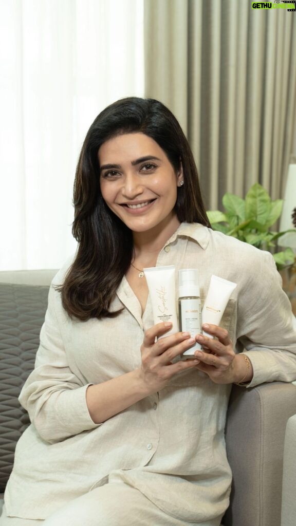 Karishma Tanna Instagram - The perfect on-the-glow dynamic trio from @personaltouchskincare ! Aquarize for a burst of hydration, Youthburst for that smooth glow, and Sunstalker, your 3-in-1 shield against the sun’s embrace. Skincare on the go never looked this radiant! ☀️✨ So, whether you’re jet-setting, power brunching, or simply navigating the urban hustle, this trio has got your back, or rather, your radiant glow. Skincare on the go just got a luxurious upgrade.