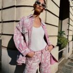 Karlie Kloss Instagram - playing in pink