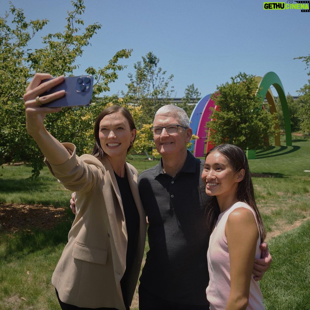 Karlie Kloss Instagram - Kicking off the first day of @kodewithklossy Summer 2023 the best way we know how 💫 by celebrating the next generation of leaders in STEM at @apple Park. There is SO much in store for this summer - scholars, HAVE FUN (and learn a little something too 😉)