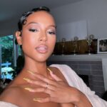 Karrueche Tran Instagram - Just over here living my best life 🤭😁 #ad