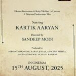 Kartik Aaryan Instagram – An unforgettable chapter of our glorious Indian history full of valour and sacrifice is now going to be part of my life 🇮🇳
 a subject close to my heart… super proud and excited to embark on a new journey with the extremely talented @sandeipm 
and the powerhouse @karanjohar and @ektarkapoor 💥

@apoorva1972 @shobha9168 @vivek.koka 
@dharmamovies
@balajimotionpictures