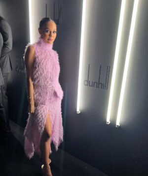 Kassius Nelson Instagram - 💕 Thank you for inviting me @dunhill x pre-BAFTA Party 💕

Styled by @olaoluebiti 
Dress @thebemagugu 
Makeup @makeupbymore_