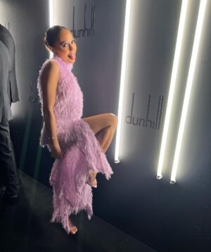 Kassius Nelson Instagram - 💕 Thank you for inviting me @dunhill x pre-BAFTA Party 💕

Styled by @olaoluebiti 
Dress @thebemagugu 
Makeup @makeupbymore_