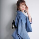 Kasumi Hasegawa Instagram - 少しずつ涼しくなってきたね♪ カメラマン: 木村直貴さん #デニム着物 #デニム着物コーデ #着物 #着物コーディネート #kimono #japanesekimono #japanesegirl