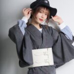 Kasumi Hasegawa Instagram - デニム着物👘 カメラマン: 木村直貴さん #デニム着物 #デニム着物コーデ #着物 #着物コーディネート #kimono #japanesekimono #japanesegirl
