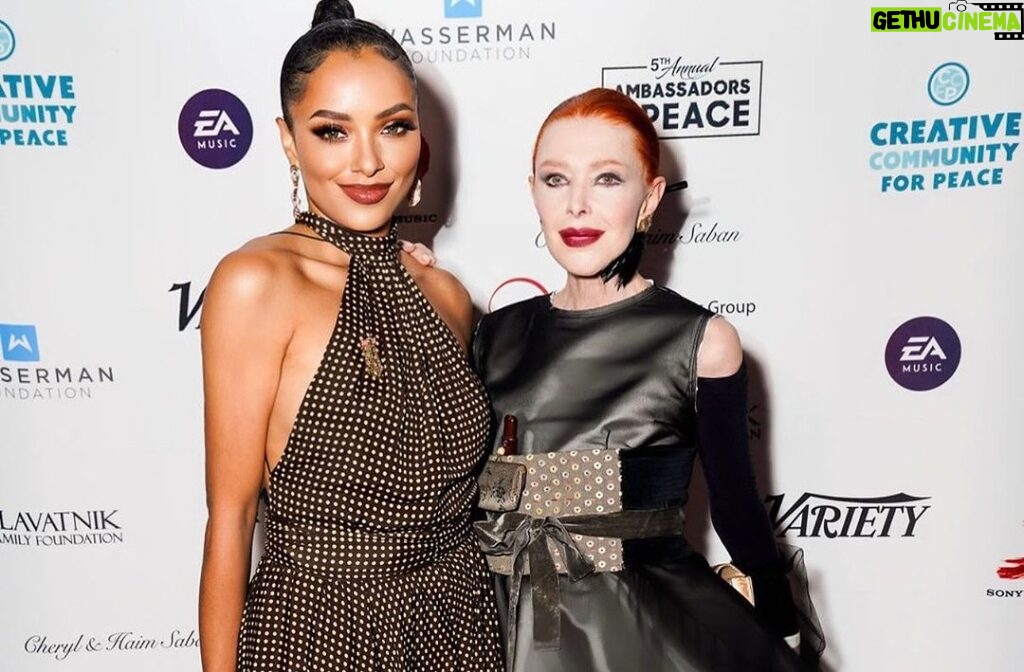 Kat Graham Instagram - It is bittersweet to be recognized by @ccfpeace with a peace award amidst one of the most tumultuous periods in history. We have all been feeling the deep grief and heartbreak of the innocent Israeli and Palestinian lives that have been lost. In recent weeks, we have witnessed the distressing violence and unimaginable horrors unfolding in Israel and Gaza. It’s during times of fear that soft power is so often undermined. To be recognized by the Community for Peace alongside purpose-driven creatives Liev Schreiber, Ben Silverman, Gustavo Lopez, and Aaron Rosenberg is truly an honor. I’m humbled and deeply grateful to be presented with this award by my friend, Holocaust survivor Yetta Kane. The arts have the unique ability to transcend language and cultural barriers. While it cannot stop bloodshed, it can and must foster empathy, encourage dialogue, and bring people closer together. These are the values that promote long-term peace. In our everyday lives, we all have the power to lead with empathy and promote the dignity of life for all. We can choose not to confuse the people with the organizations that govern them. We can choose not to confuse support for a group of innocent people as an expression of hate or oppression for another. Solutions are not based on violence. I believe that we can all channel our passions and pain towards the protection and support of the vulnerable and innocent. That has been my lifelong dedication to human rights globally and I will continue to do my part. We can all be part of the solution and come together in peace. It is possible.