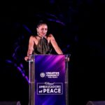 Kat Graham Instagram - It is bittersweet to be recognized by @ccfpeace with a peace award amidst one of the most tumultuous periods in history. We have all been feeling the deep grief and heartbreak of the innocent Israeli and Palestinian lives that have been lost. In recent weeks, we have witnessed the distressing violence and unimaginable horrors unfolding in Israel and Gaza. It’s during times of fear that soft power is so often undermined. To be recognized by the Community for Peace alongside purpose-driven creatives Liev Schreiber, Ben Silverman, Gustavo Lopez, and Aaron Rosenberg is truly an honor. I’m humbled and deeply grateful to be presented with this award by my friend, Holocaust survivor Yetta Kane. The arts have the unique ability to transcend language and cultural barriers. While it cannot stop bloodshed, it can and must foster empathy, encourage dialogue, and bring people closer together. These are the values that promote long-term peace. In our everyday lives, we all have the power to lead with empathy and promote the dignity of life for all. We can choose not to confuse the people with the organizations that govern them. We can choose not to confuse support for a group of innocent people as an expression of hate or oppression for another. Solutions are not based on violence. I believe that we can all channel our passions and pain towards the protection and support of the vulnerable and innocent. That has been my lifelong dedication to human rights globally and I will continue to do my part. We can all be part of the solution and come together in peace. It is possible.