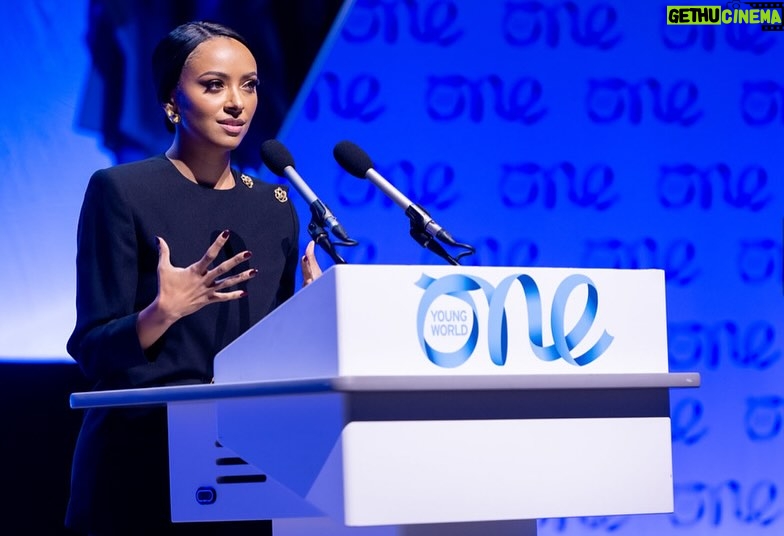 Kat Graham Instagram - It was an immense honor to represent the UN @Refugees Agency and speak at @oneyoungworld, alongside exceptional leaders from around the world who are actively driving positive global change. I also had the privilege of sharing the stage with @unitednations Assistant Secretary-General and UNHCR Assistant High Commissioner for Protection, the brilliant Gillian Triggs. Gillian oversees UNHCR’s protection work in support of millions of refugees, asylum-seekers, and those who have been forcibly displaced within their own country and stateless. I want to express my heartfelt gratitude to @danamhughes and @clairecangelle for orchestrating such a remarkable conversation. During the event, I had the privilege of engaging in discussions on crucial topics such as supporting climate refugees, enhancing refugee welfare, amplifying refugee voices, and exploring strategies for representation. One Young World stands as the preeminent global youth leadership Summit, bringing together individuals who shape the future of our world to address humanity's most pressing challenges. The Summit serves as an inspiring convergence of thought leaders and change makers. Thank you for the incredible opportunity! Belfast, Ireland