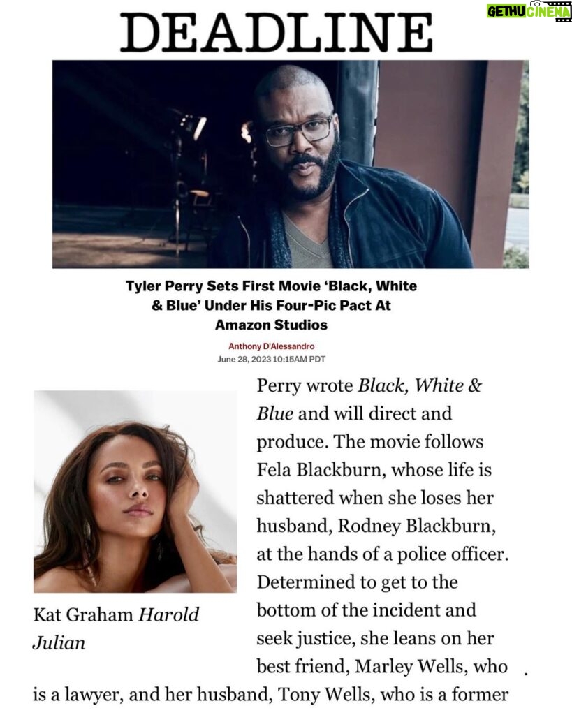 Kat Graham Instagram - Still can't believe it. It's an incredible honor to collaborate with my idol, Tyler Perry. I've been following his inspiring journey since I could buy his plays on DVD. Thank you, @TylerPerry, for believing in me and pushing me beyond my limits. ❤️ I'm excited for you all to see this project - written, directed, and produced by THE Tyler Perry for @amazonstudios. It's truly mind-blowing and fills me with the deepest gratitude. All glory to God. 🙌🏽