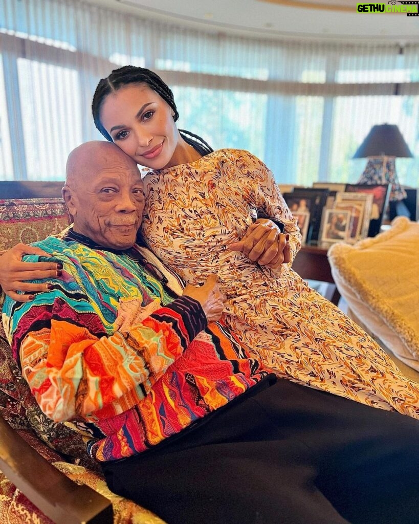 Kat Graham Instagram - I love you @quincyjones even more than I love our garlic cheese and cold pops! We can jibba jabba! So grateful for getting in our bday hang this weekend and for all of the times we’ve spent together. You are the best and then some. The best to ever do it!! Celebrating your 90th year of saying ‘watch this!’ Thank you for being a force of happiness, friendship, silly giggles, guidance and profound wisdom in my life… See ya soon kid. We still got Carnival! Los Angeles, California