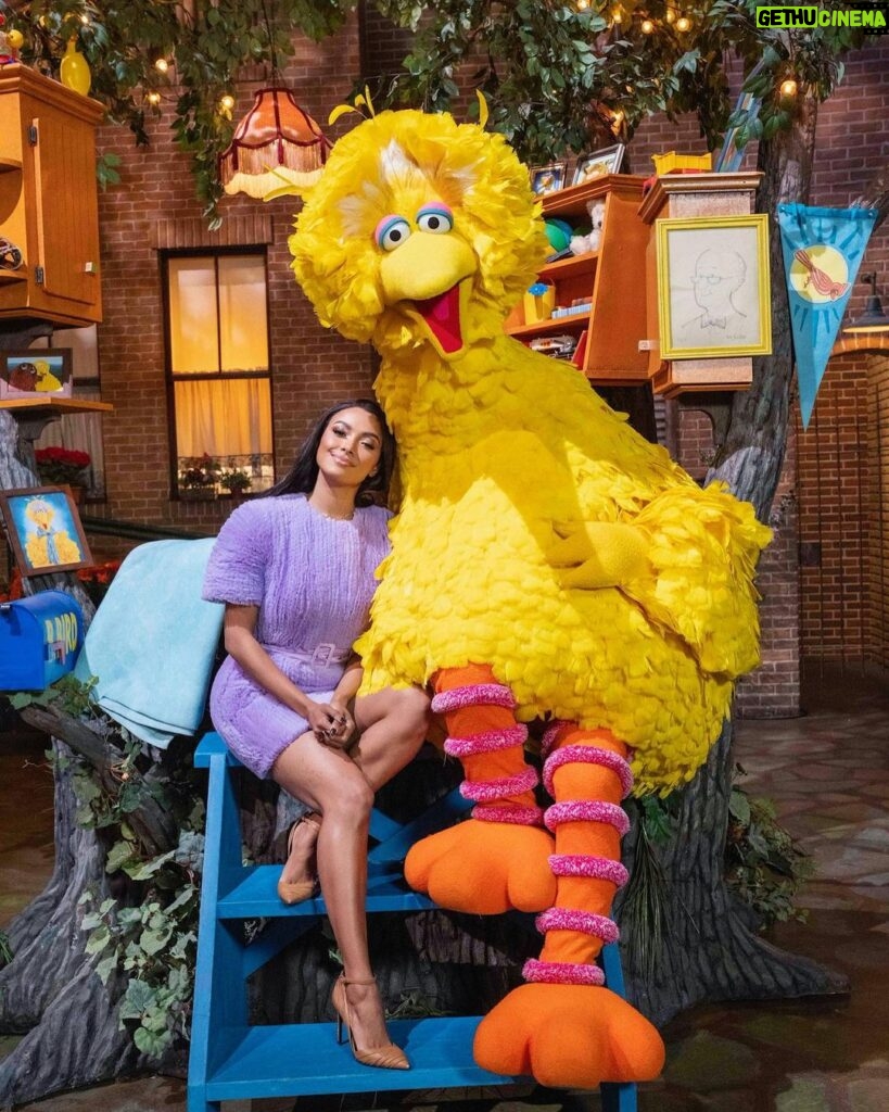Kat Graham Instagram - Sunny days… sweeping the clouds away 🌤️🥹 To say that being on Sesame Street was a dream come true, would be an understatement… it’s literally my ringtone. Truly one of the highlights of my life. This is a show that has taught me the importance of celebrating being different, having compassion, giving, individuality and self love. This is a show where every character is so unique, while simultaneously so celebrated. I cannot thank @sherrierwestin and team @sesamestreet enough for having me. I’m sorry I was such a sap. I’m usually much cooler than that! 😂 I am so excited for everyone to see what we shot in Queens, New York. I hope it inspires everyone… especially the children that watch it, the way it inspired me when I was their age.