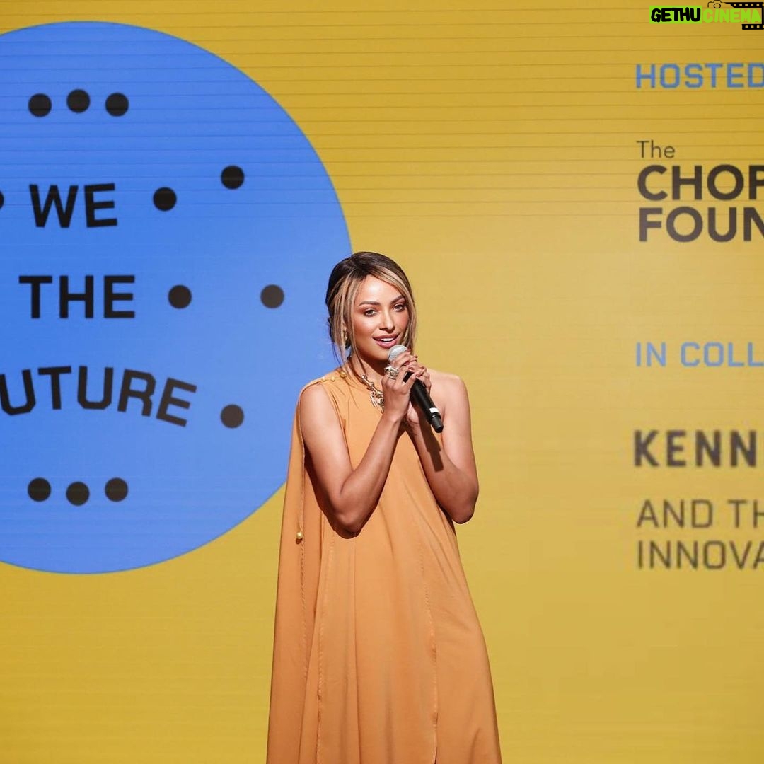 Kat Graham Instagram - So grateful and humbled to have joined my friend, the timeless and boundless Dr. @deepakchopra, the brilliant and fiercely innovative @Poonacha, the unstoppable and kind @ladygwright and the talented force of love that is @kennethcole for the launch of Sangha with @thechoprafoundation in NYC. Such an inspiring room filled with so many great minds with such a vision and plan for the future of humanity. ππ½ #WeThePlanet #WeTheFuture New York, New York