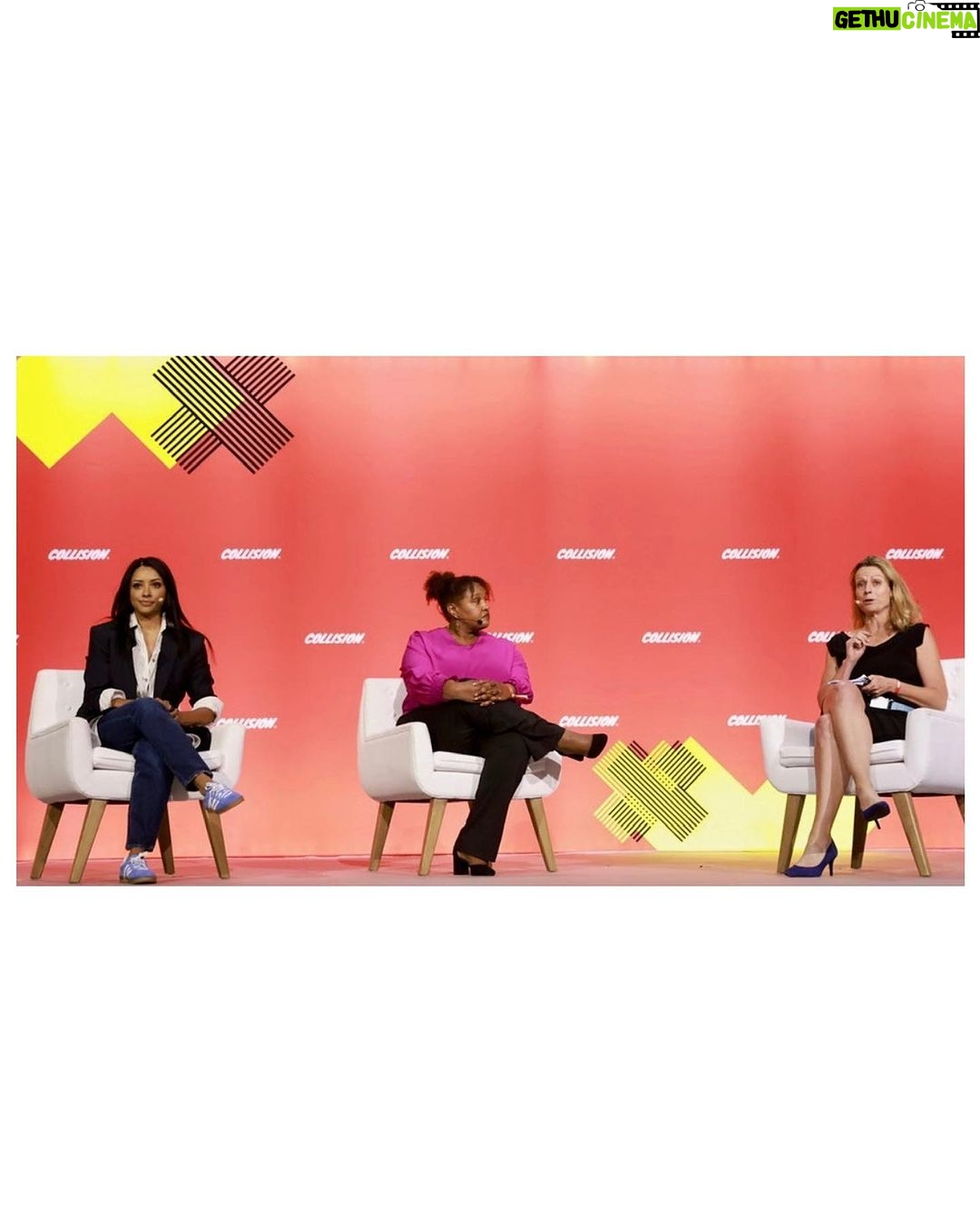 Kat Graham Instagram - Grateful for the chance to join forces with @danamhughes, the incredible Deputy Head of Communications for @refugees at @collisionconfhq in Toronto. Our discussion at the event covered vital topics like climate change, digital inclusion, and empowering refugees in their journey to rebuild their lives. It's crucial to address the barriers caused by limited technology access and online protection in the digital age. #WithRefugees