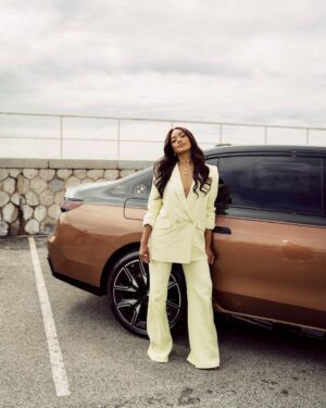 Kat Graham Instagram - Joined my @bmw family in Cannes for the launch of the i7 M70 and debut of THE ICON. Such a wildly innovative and fun team to roll with. 

It was such an incredible experience watching the BMW film #TheCalm in the new i7 M70… the largest screen on wheels! Mind blown. The sound alone was 🤌🏽🙌🏽💥❤️‍🔥

Thank you for letting me drive your one of one flying boat… another truly epic Cannes!

@bmwm #ThislsForwardism #TheArtOfSeeingTomorrow
#BornElectric #BMW×Cannes #THEI7M70 #CannesFilmFestival #Cannes2023 #BMWFilm