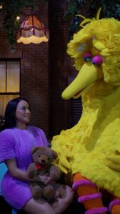 Kat Graham Instagram - Join @KatGraham and Big Bird for a mindfulness moment. You are strong and capable! Take a moment for yourself to relax and focus. #EmotionalWellbeing 🌳 ♥️