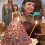 Kate Beckinsale Instagram - @ange212 made the most unbelievable @nina_kate cake - we are blown away by your artistry and attention to detail -she was PERFECT down to the last tattoo and accessory ….it was like having a real mini @nina_kate in the fridge that ended up tasting like the most delicious sticky fudgy brownie . Which was surprising because I always imagined @ninakate would taste like a cheese and onion bap . Thankyou SO much @ange212 you’re so clever 💜💜💜