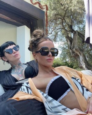 Kate Beckinsale Instagram - Happy birthday @nina_kate the friend I should have had since primary school when we both had wonky fringes . I love you and I love that we love all the same things including shoebills and Lee and pronking. May we pronk always for joy 💕🖤🖤💕 PS you held me up in the days before Clive died and were with me when he died and put me to bed and let me cry and cry and then you came with me to Armageddon and I’ll never ever forget it x