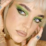 Kateřina Mlejnková Instagram - Green baby! 🫒💚✨ Used products: Foundation: @rmsbeauty - Re Evolve Natural Finish Foundation @licirna____organics Contouring: @sephora - Make it bronze @sephoraczechrepublic Eyeshadows: @maccosmetics @maccosmeticscz - Stranger Things Hawkins Class of 1986 @fentybeauty - Pastel frost 8 Concealer: @tartecosmetics - Shape Tape Ultra Creamy Concealer Blush: @maxfactor - Miracle Pure 03 Vintage Peony Eye pencil: @hudabeauty - Creamy Kohl Mascara: @hudabeauty - 1 Coat Wow! Lip pencil: @maccosmeticscz - Stone Lipstick: @catrice.cosmetics - Scandalous Matte 020 . . . . . . . #makeupartist #makeuptutorial #ootd #greenmakeup #makeup #makeuplover #eyeliner #eyebrows #blonde Prague, Czech Republic