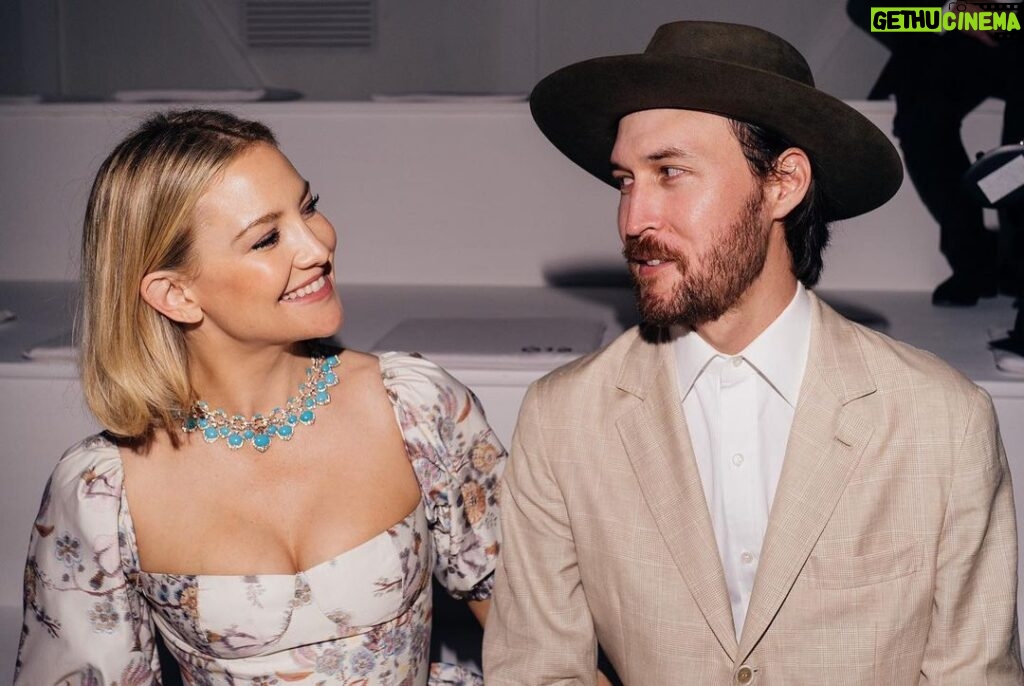 Kate Hudson Instagram - The most loving, pure, honest, sensitive, brilliant, caring man is 37 today! Happiest Birthday to my love, my partner, my man! I’m so grateful we shacked up together, had a baby and decided to be married…when we have time to plan it 😳🥰People wonder what makes love last…I wonder too! I think there’s a lot of factors but this last slide has to definitely be one. Find someone to get weird with and no, this will not be the direction of my album, this is just what happens in our house when there’s day drinking involved….😆 I love you madly @fujikawadanny HAPPY BIRTHDAY 🎉