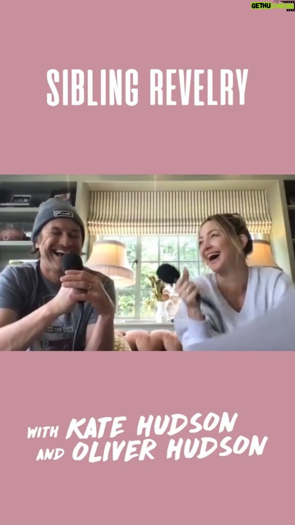 Kate Hudson Instagram - This week’s episode of @siblingrevelry is out now! Join me and @theoliverhudson as we read letters from listeners and discuss the work that goes into sibling relationships. Available wherever you listen to podcasts 🎙Link in Bio. Share your story with us by emailing siblingsubmissions@gmail.com 💌