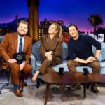 Kate Hudson Instagram - My final time with @j_corden on the @latelateshow 😭 James, we all love you and thank you for always bringing such incredible energy to your interviews and showing such care. We will miss you! So grateful to do this with my bro @theoliverhudson and tell silly stories about how we like to party 💃🤷‍♀️ and of course our podcast @siblingrevelry which has a new season beginning now anywhere you listen to podcasts ☀️ #LateLateShow PHOTOGRAPHER: @terencepatrick