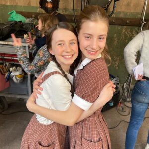 Katelyn Rose Downey Instagram - #TheNun2 in ten pictures 

1. The best @michaelchaves 
2. Our amazing cast & crew 
3. Two of the most talented people, I’m in awe of you both! @taissafarmiga #annapopplewell 🫶🏻 
4. The reason why I spent 4 months drinking honey 🍯
5. No caption needed - love you @stormreid ❤️
6. What my face looked like for majority of filming 😰
7. I swear we were friends in real life @leontine_doncieu 
8. Always your Captain @jonasbloquet 
9. My favourite place 🍫
10.Family 🫶🏻

Thank you @michaelchaves for letting me be your Sophie & for your trust in me. 
@nataliasafran #petersafran for your kindness and support always - @judsonscott for your belief in me - &  @daveneus for listening to my 10,000 questions about movies 😂
@sophiejscottpr for simply being you, France would have been totally diffferent without you. 
Lastly @rosewicksteedcasting thank you for taking a chance on a little Irish kid. 
I am forever grateful for you all!💕