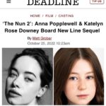 Katelyn Rose Downey Instagram - 🎬✨I am so excited & incredibly grateful to be joining #TheConjuringUniverse Franchise for Warner Brother’s & Newline Cinema, alongside @taissafarmiga @stormreid @bonnieaarons1 #annapopplewell @jonasbloquet 🙏 #TheNun2 Coming September 2023👀🫣