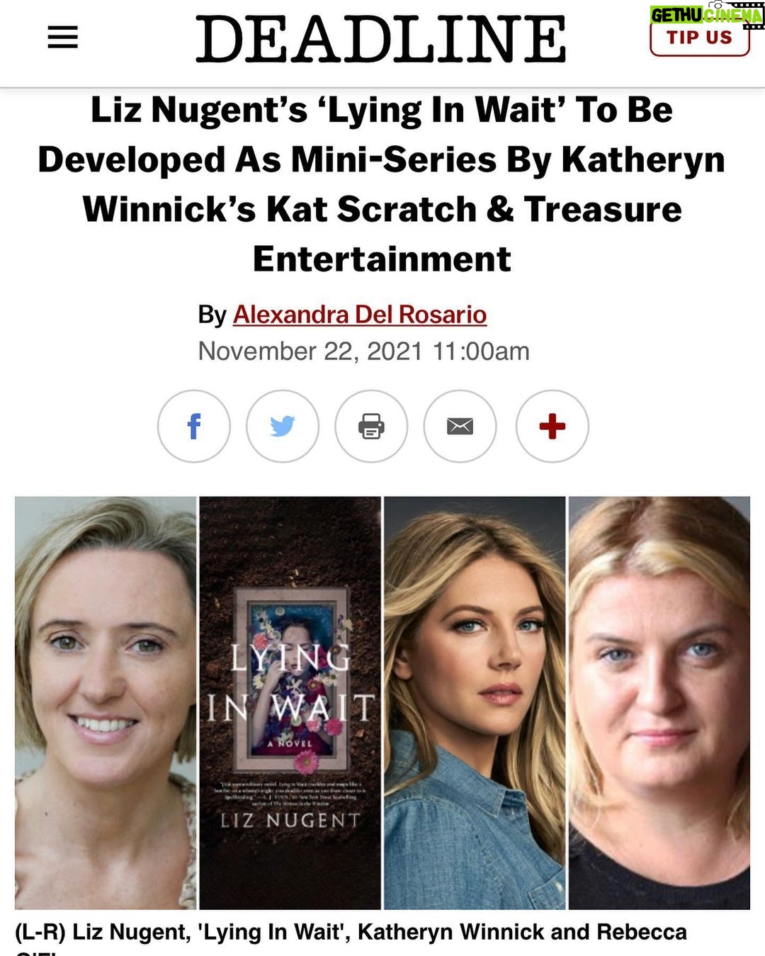 Katheryn Winnick Instagram - So excited to announce my new project, LYING IN WAIT. #Director #Producer