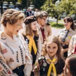Katheryn Winnick Instagram - So amazing to reunite with my Ukrainian childhood scout group, PLAST. Thank you for such a warm welcome! 💕 Kyiv, Ukraine