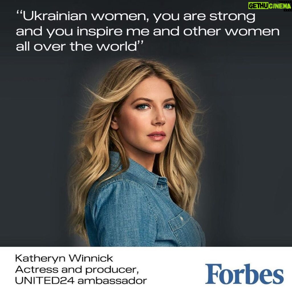 Katheryn Winnick Instagram - Ukrainian women are the real warriors. Forbes article just released, where I give my own interpretation of the modern concept of female leadership.