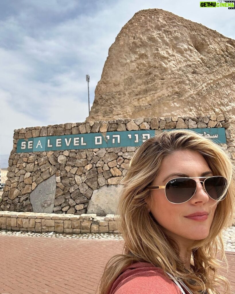 Katheryn Winnick Instagram - Bucket List..next stop, The Dead Sea in Israel ✨ Sea Level point, Dead Sea road