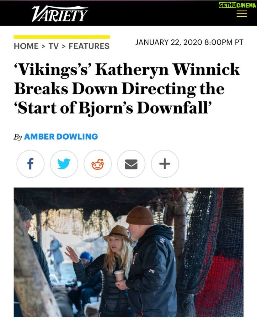 Katheryn Winnick Instagram - What did you think of last night’s Vikings episode? New interview in today’s @variety. 🎬 #Director