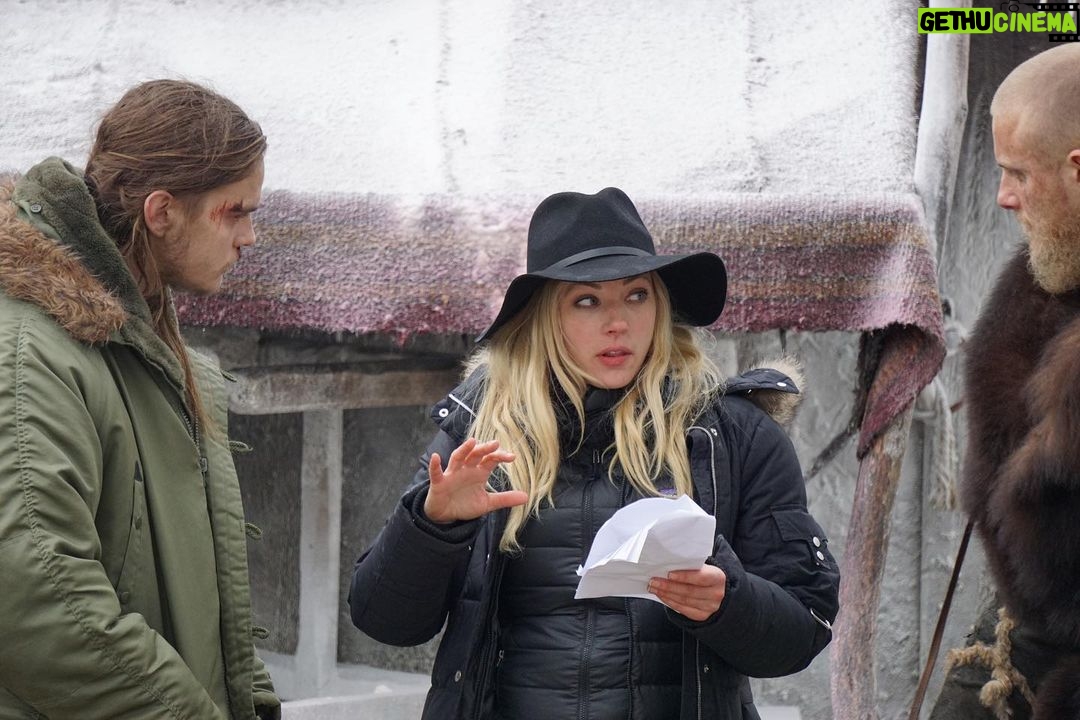Katheryn Winnick Instagram - Rehearsing a crucial scene with Bjorn and Hvitserk.. 🎬 #Director #Vikings @alexanderludwig @marcoilsoe Wicklow, Ireland