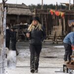 Katheryn Winnick Instagram - Walking into the first day of shooting Vikings.. 🎬#Director #nextweek Wicklow, Ireland
