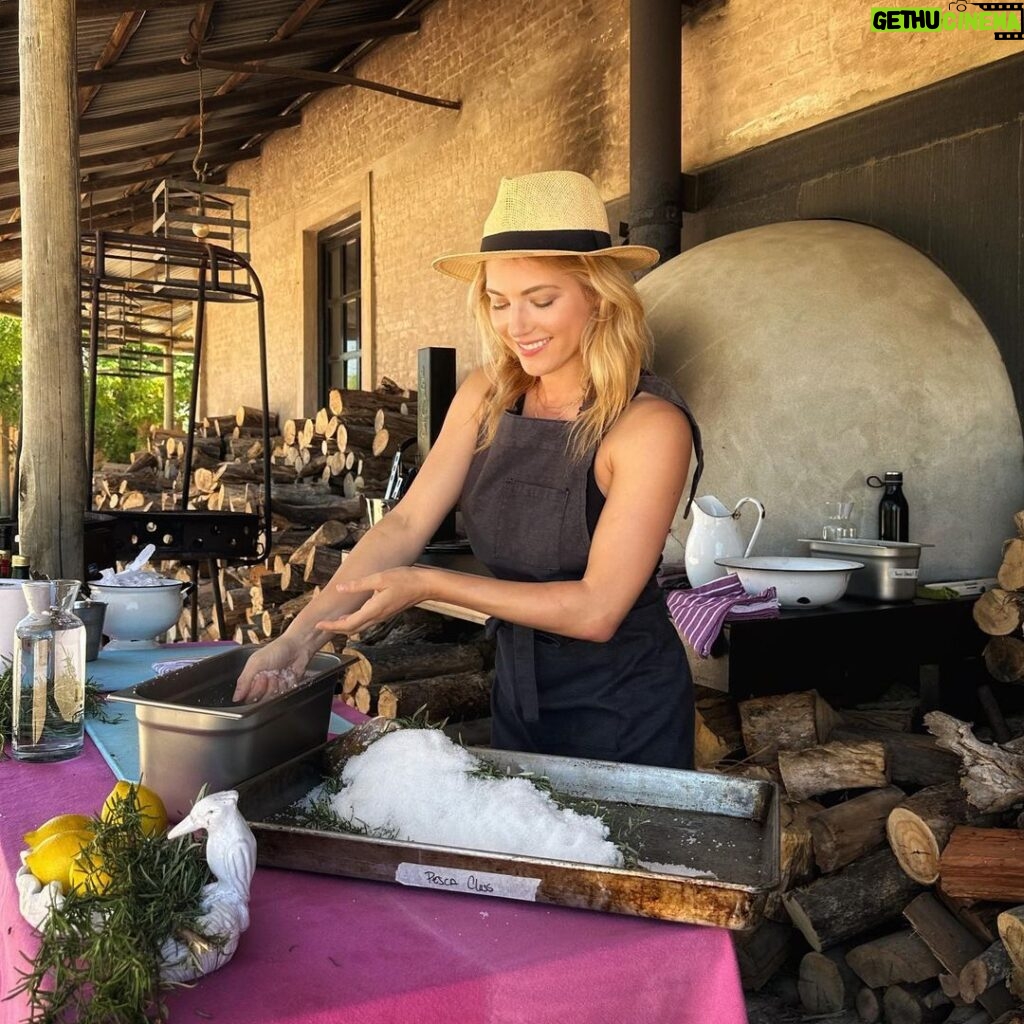 Katheryn Winnick Instagram - Eating is a necessity, but cooking is an art. Picking up a few tips at the one and only Uruguay’s @francismallmann Garzón restaurant. Yep, it really IS in the middle of nowhere! 🇺🇾 Bodega Garzon Uruguay