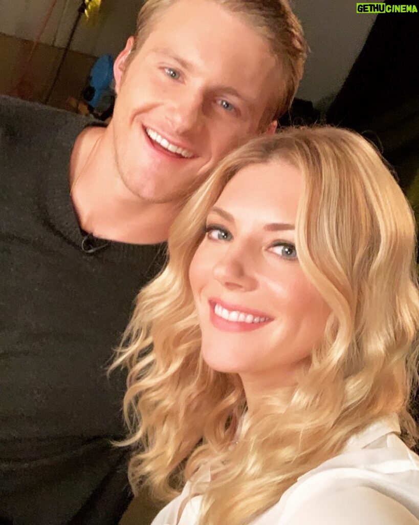Katheryn Winnick Instagram - Today’s Vikings Press Junket with the one and only @alexanderludwig. 2 more days folks!