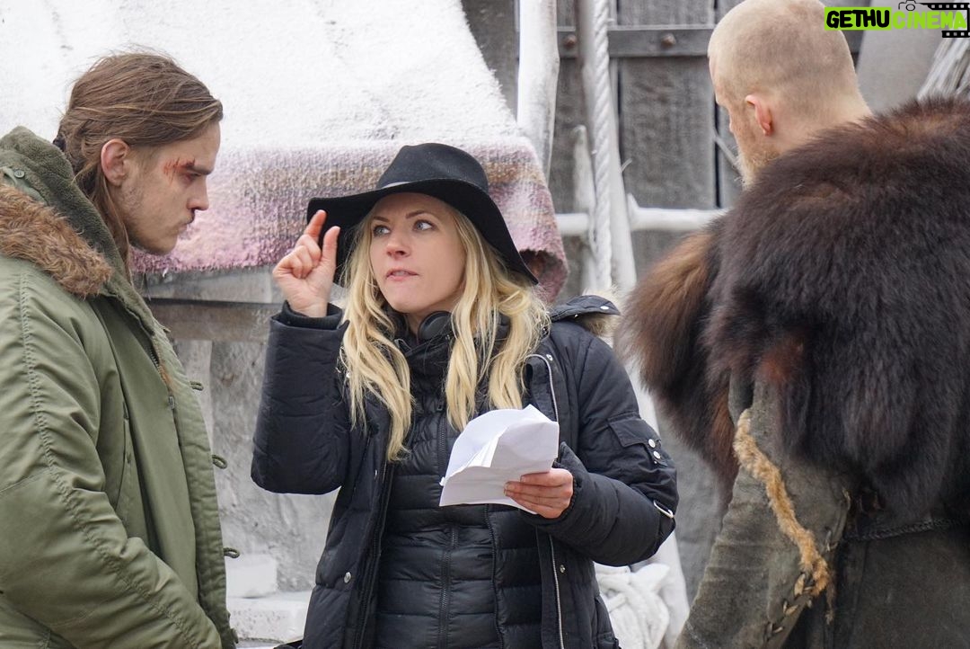 Katheryn Winnick Instagram - Rehearsing a crucial scene with Bjorn and Hvitserk.. 🎬 #Director #Vikings @alexanderludwig @marcoilsoe Wicklow, Ireland