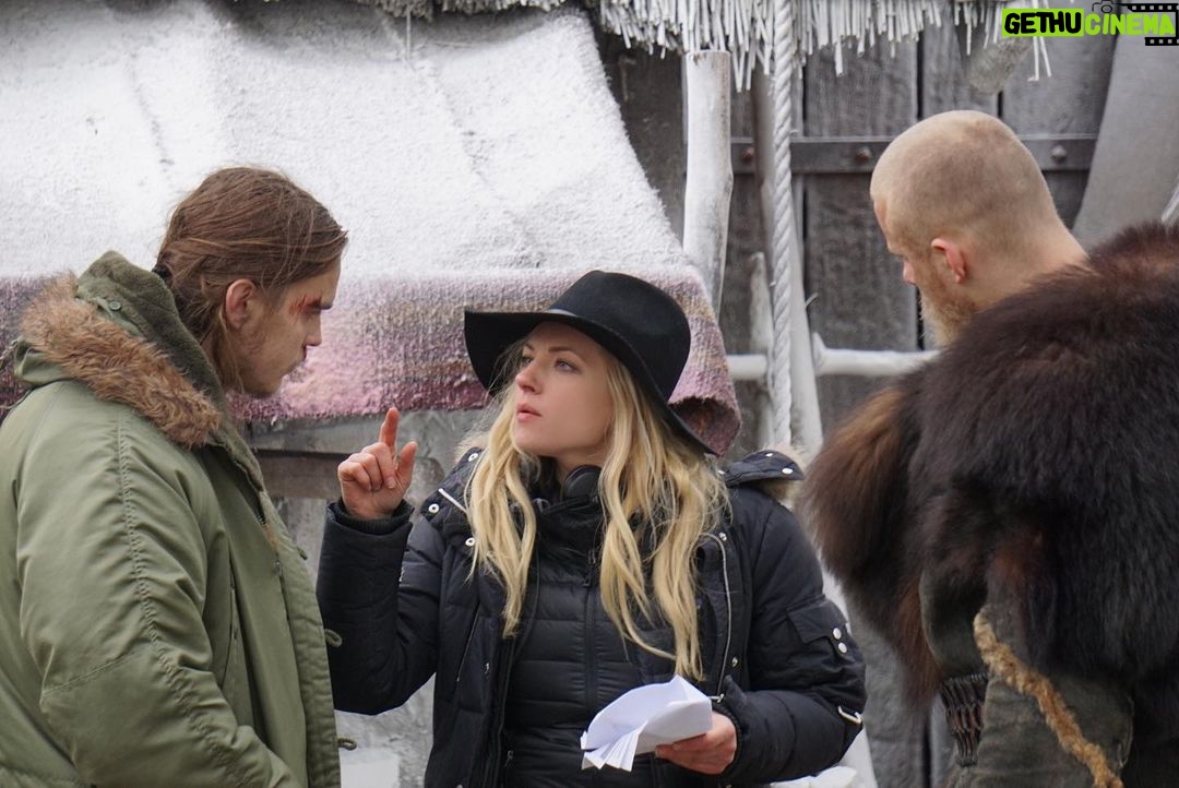 Katheryn Winnick Instagram - Rehearsing a crucial scene with Bjorn and Hvitserk.. 🎬 #Director #Vikings @alexanderludwig @marcoilsoe Wicklow, Ireland
