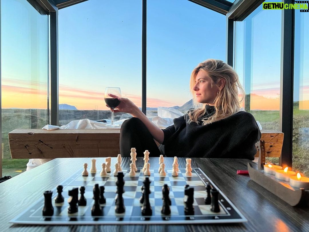 Katheryn Winnick Instagram - In the middle of nowhere.. Magical Icelandic night, 1:47am🤍 Panorama Glass Lodge Iceland