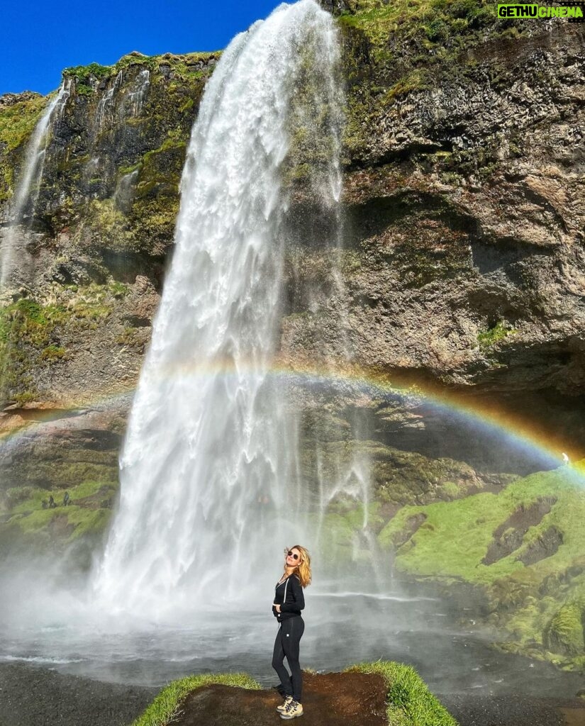 Katheryn Winnick Instagram - Falling in love with Iceland, one waterfall at a time.🤍 Seljalandsfoss
