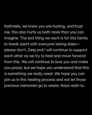 Kathryn Bernardo Instagram - Chapter closed. I hope this finally helps all of us move forward. I won’t be entertaining questions regarding this anymore. Thank you for understanding. 🙏🏼