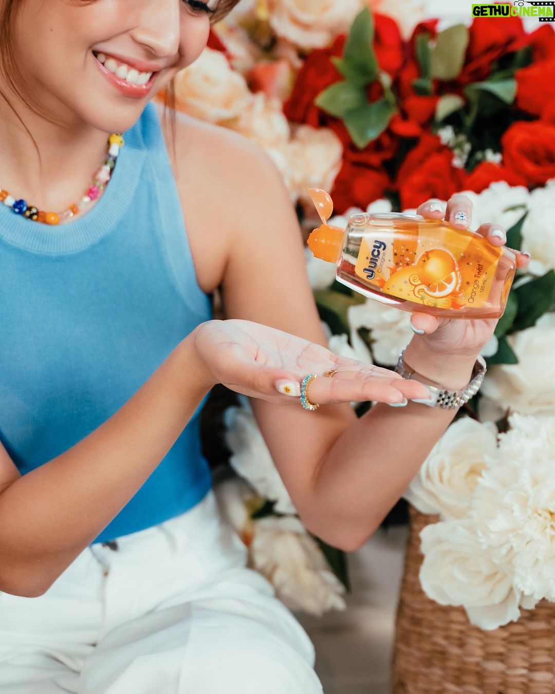 Kathryn Bernardo Instagram - We can all use a little bit of sweetness in life! In my case, desserts are never enough, so I also sweeten up my day with a spritz of Juicy Cologne for a fresh and happy mood that lasts all day long! π€ Today's scent: Orange Twist! π