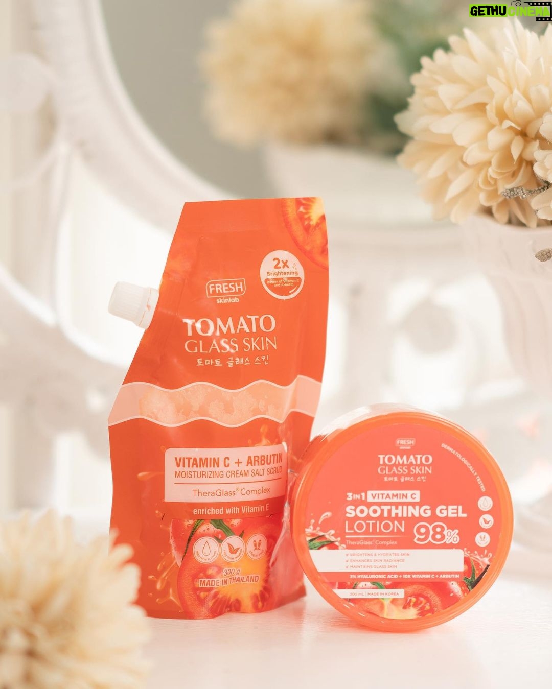 Kathryn Bernardo Instagram - Starting my year FRESH and BRIGHT ✨🍅 Self-care is always a must, and it's made more exciting with my fave @fresh_philippines products that's NOW with 10x Vitamin C for brighter, more hydrated, and glowing body skin. Get yours at any @watsonsph stores & @lazadaph. 🤍