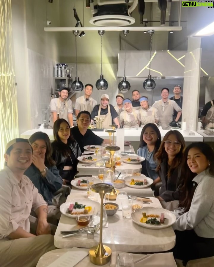 Kathryn Bernardo Instagram - Thank you @taupedining for this unforgettable dinner! Still thinking about that 10-course tasting menu paired with the perfect cocktails…🤭 Worth all the calories! Congratulations, @cheffrancistolentino, @flores__francis , @mike_carandang & @rambonunez! 🥂