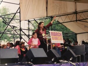 Kathy Najimy Instagram - 2004 - Me and 8 year old @samiatheband and @thedanband & Gramma Pat at the March for women's rights on Washington. I'm fed up and ready for another. YOU?