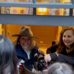 Kathy Najimy Instagram – Walked my smart, funny pal @katiecouric home from a Halloween lunch and we suddenly found ourselves hanging out of a window handing out buckets of candy. I love NYC!
